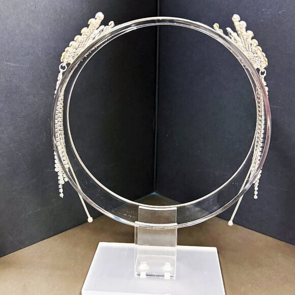 Angel Wings Headband, Hair Accessories for Girl, Goddess Headdress, Silver Crown - Picture 2 of 9